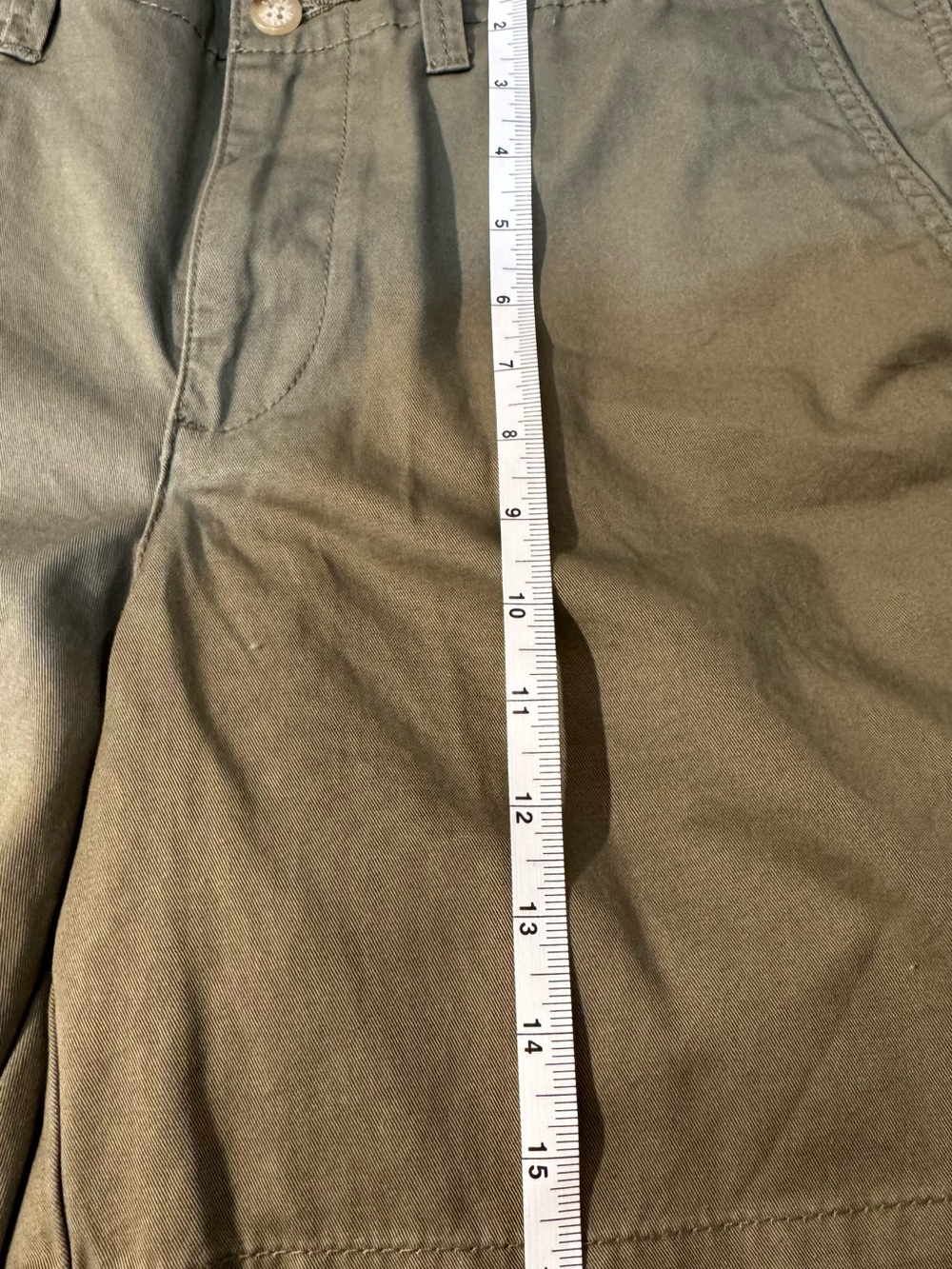 -Lauren Ralph Lauren Khaki Chino Shorts Size 12 NWT Cotton Classic Casual women - Picture 6 of 7